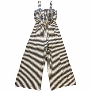Gray/white striped jumpsuit. New with tags!